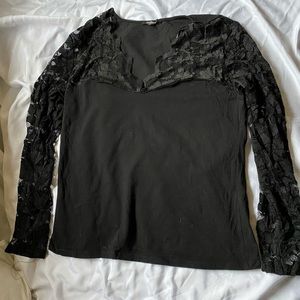 Black lace top